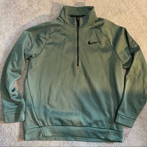 Nike Dri fit 3/4 zip pullover green Large.